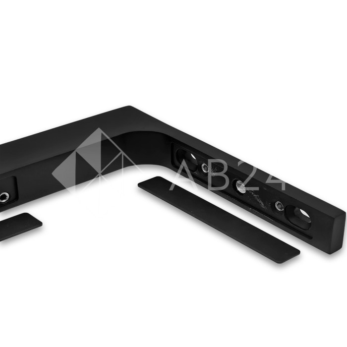 Угловой стабилизатор Диор FDK-5L стена-стекло 90˚ левый, нержавейка/черный