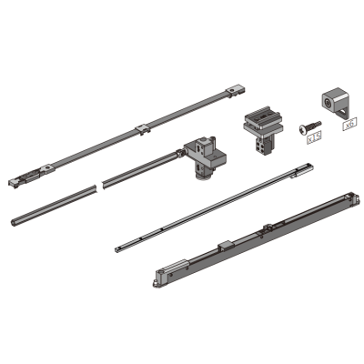 Механизм (1+0) FDS-19.5 нажимной для раздвижной системы FDS-19 в нишу на одну дверь