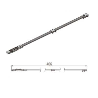 Механизм (1+0) FDS-19.5 нажимной для раздвижной системы FDS-19 в нишу на одну дверь