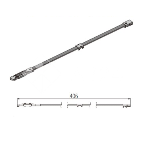 Механизм (1+0) FDS-19.5 нажимной для раздвижной системы FDS-19 в нишу на одну дверь