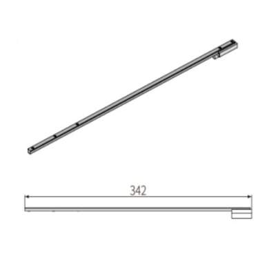 Механизм (1+0) FDS-19.5 нажимной для раздвижной системы FDS-19 в нишу на одну дверь