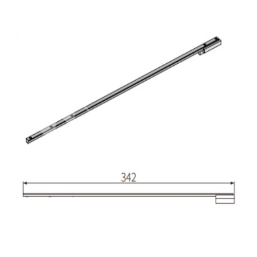 Механизм (1+0) FDS-19.5 нажимной для раздвижной системы FDS-19 в нишу на одну дверь
