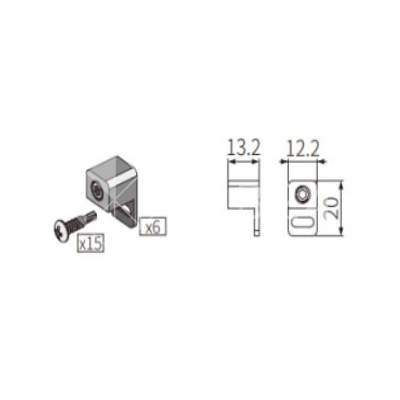 Механизм (1+0) FDS-19.5 нажимной для раздвижной системы FDS-19 в нишу на одну дверь