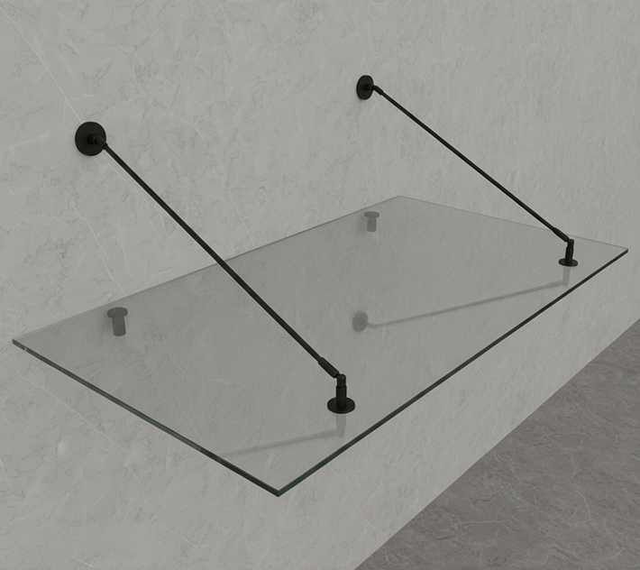 Фурнитура для стеклянных козырьков и навесов